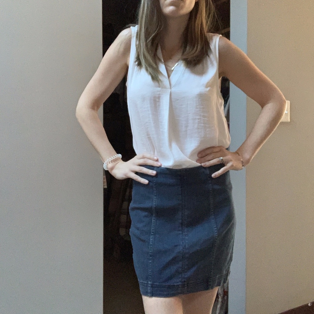 Free People Jean skirt